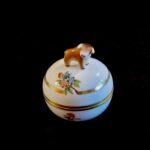 Herend “Bull Handled” Victoria Pattern Jewelry Box
