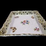 Herend Baroque Tray – Victoria Pattern – Reticulated Design - Image 2