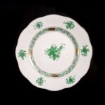 Herend Apponyi Green Chinese Bouquet Dessert Set - Image 13