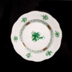 Herend Apponyi Green Chinese Bouquet Dessert Set - Image 14