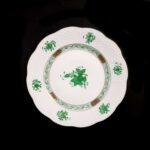 Herend Apponyi Green Chinese Bouquet Dessert Set - Image 15