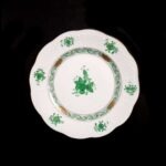 Herend Apponyi Green Chinese Bouquet Dessert Set - Image 16