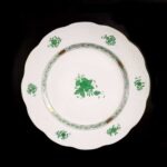 Herend Apponyi Green Chinese Bouquet Dessert Set - Image 8
