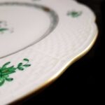 Herend Apponyi Green Chinese Bouquet Dessert Set - Image 9