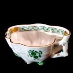 Herend Green Apponyi Pattern Leaf-Shaped Sugar Bowl - Image 12