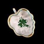 Herend Green Apponyi Pattern Leaf-Shaped Sugar Bowl - Image 10