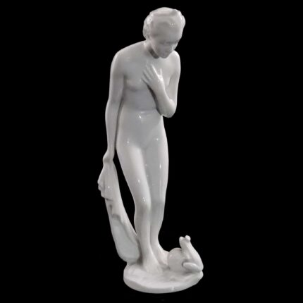 Herend “Frog Prince and Princess” – Unpainted Art Deco Porcelain Figurine