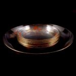 Mid-Century Gilded Glass Dessert Set for 6 – Unknown Maker - Image 6