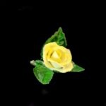 Herend Yellow Porcelain Rose – Table Decoration