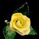 Herend Yellow Porcelain Rose – Table Decoration - Image 2