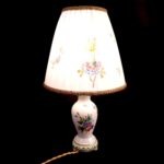 Herend VBO Porcelain Table Lamp 1944 – Baroque Base – Hand-Painted Silk Shade - Image 2