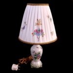 Herend VBO Porcelain Table Lamp 1944 – Baroque Base – Hand-Painted Silk Shade - Image 10