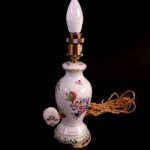 Herend VBO Porcelain Table Lamp 1944 – Baroque Base – Hand-Painted Silk Shade - Image 13