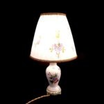 Herend VBO Porcelain Table Lamp 1944 – Baroque Base – Hand-Painted Silk Shade - Image 3