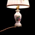 Herend VBO Porcelain Table Lamp 1944 – Baroque Base – Hand-Painted Silk Shade - Image 4