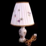 Herend VBO Porcelain Table Lamp 1944 – Baroque Base – Hand-Painted Silk Shade - Image 6
