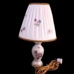 Herend VBO Porcelain Table Lamp 1944 – Baroque Base – Hand-Painted Silk Shade - Image 7